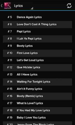 Jennifer Lopez Songs&Lyrics 2