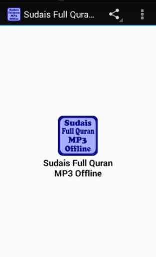 Sudais Full Quran MP3 Offline 1