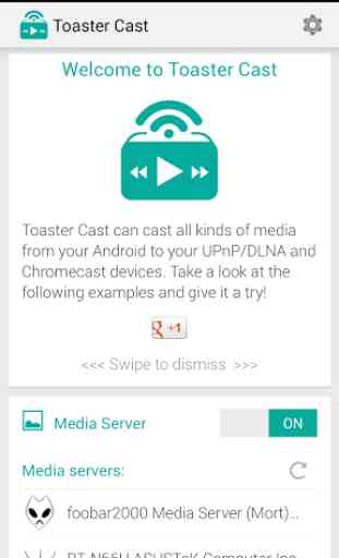 Toaster Cast DLNA UPnP Player 1