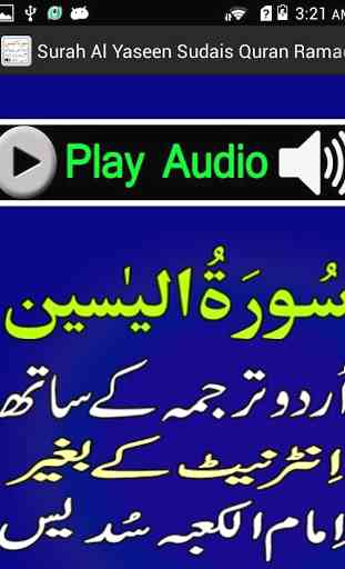 Urdu Surah Yaseen Sudaes Audio 3