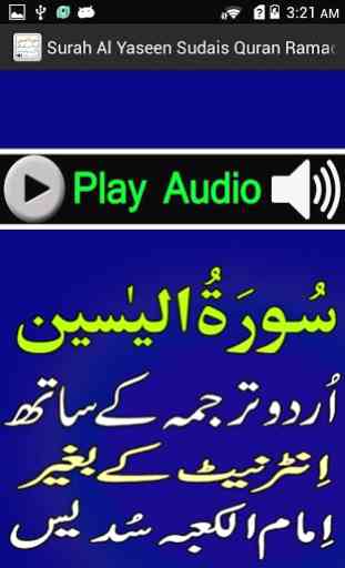 Urdu Surah Yaseen Sudaes Audio 4