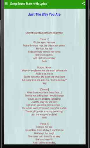 Song Bruno Mars with Lyrics 4