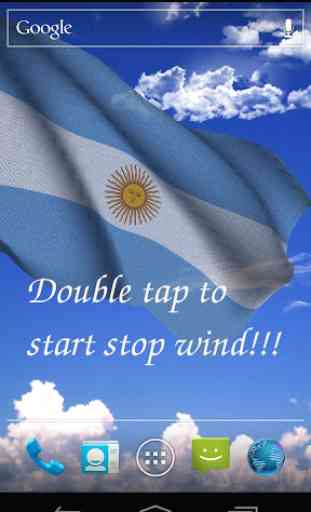 3D Argentina Flag LWP 2