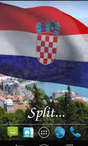 3D Croatia Flag Live Wallpaper 3