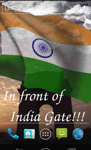 3D India Flag Live Wallpaper 3