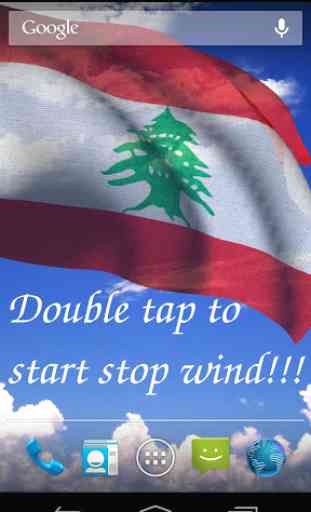 3D Lebanon Flag Live Wallpaper 1