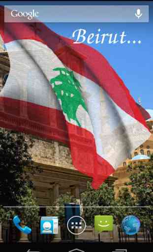 3D Lebanon Flag Live Wallpaper 3
