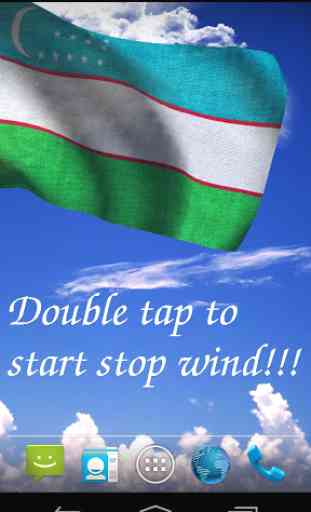 3D Uzbekistan Flag LWP 1