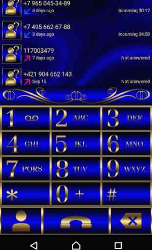 Abctract Blue EXDialer theme 1