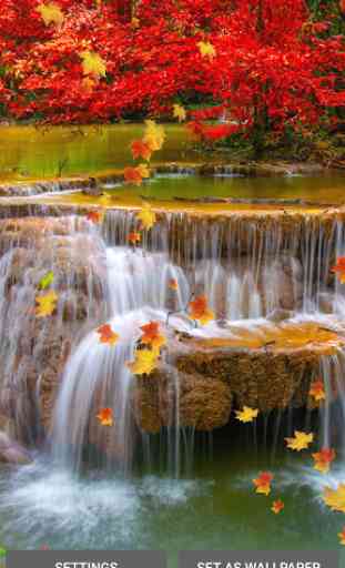 Autumn Waterfall Wallpaper 2