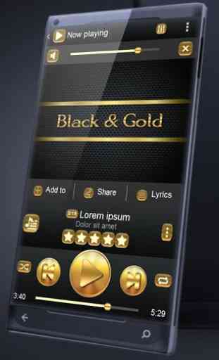 Black and gold PlayerPro Skin 1