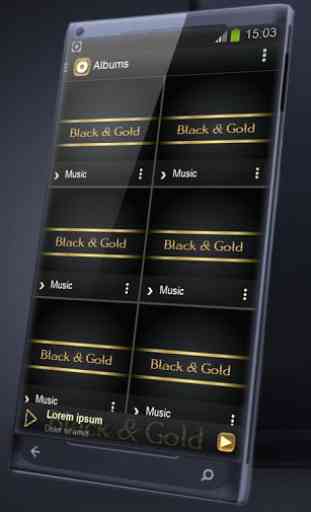 Black and gold PlayerPro Skin 4