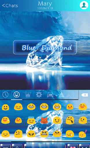 Blue Diamond Emoji Keyboard 2