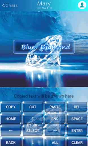 Blue Diamond Emoji Keyboard 3