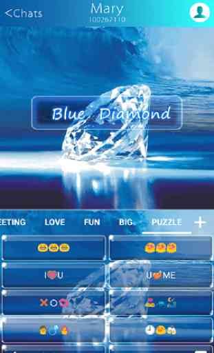 Blue Diamond Emoji Keyboard 4