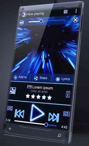 Blue glow PlayerPro Skin 1