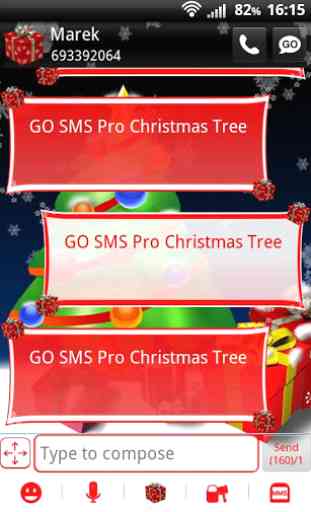 Christmas Tree for GO SMS Pro 3