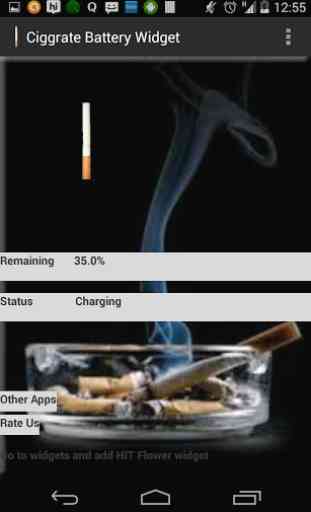 Cigarette Battery widget 2