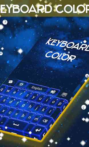 Color Keyboard Neon Blue 1