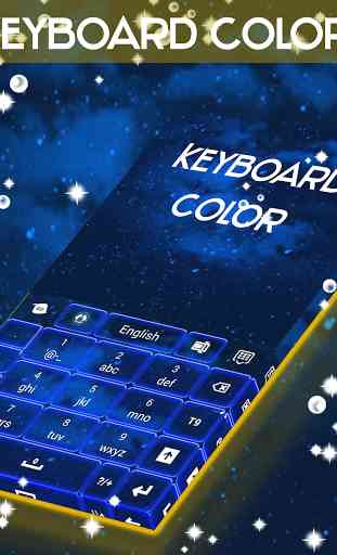 Color Keyboard Neon Blue 4