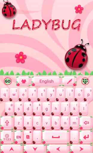 Cute Ladybug GO Keyboard Theme 1