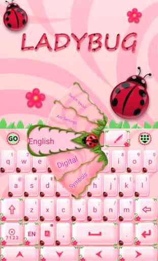 Cute Ladybug GO Keyboard Theme 2