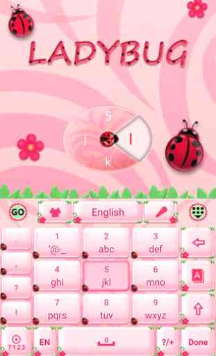 Cute Ladybug GO Keyboard Theme 3