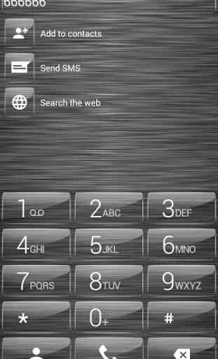 Dialer theme Brushed Glass 3