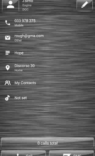 Dialer theme Brushed Glass 4