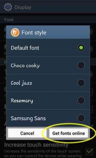 Fonts Search for HTC FlipFont 1