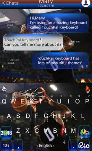 Free Basketball Keyboard Theme 2