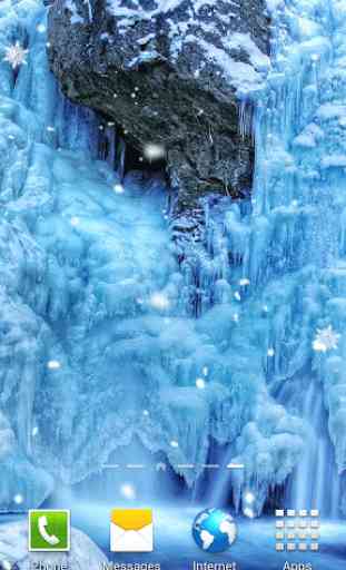 Frozen Waterfall HD Wallpaper 1