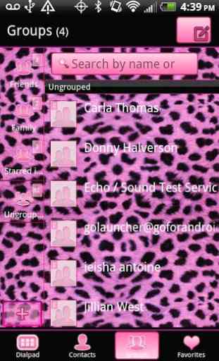 GO Contacts Pink Cheetah Theme 3