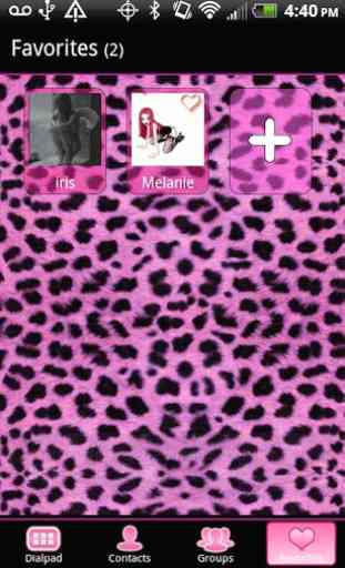 GO Contacts Pink Cheetah Theme 4
