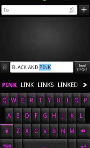 GO Keyboard Black Pink Theme 2