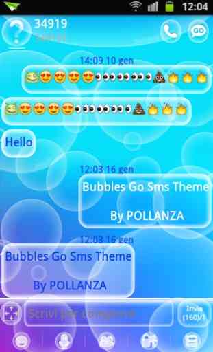 GO SMS Bubbles Theme 2