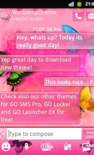 GO SMS Pro Theme Pink Nice 2