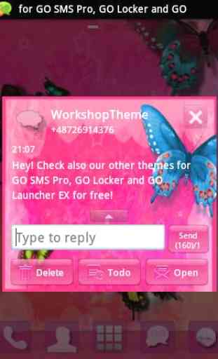 GO SMS Pro Theme Pink Nice 3