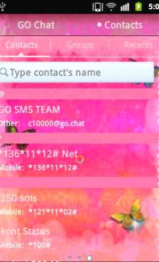 GO SMS Pro Theme Pink Nice 4