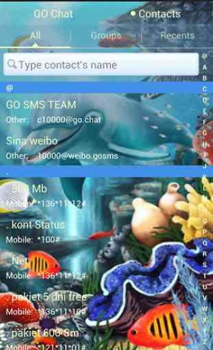 GO SMS Pro Theme water fish 3