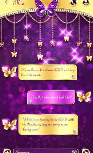 GO SMS ROYAL BUTTERFLY THEME 3