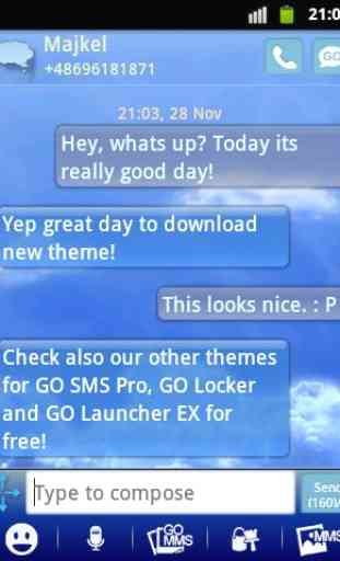 GO SMS Theme Clouds Sky 1