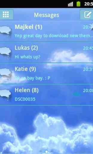 GO SMS Theme Clouds Sky 2