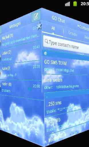GO SMS Theme Clouds Sky 3