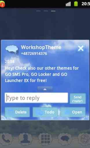 GO SMS Theme Clouds Sky 4