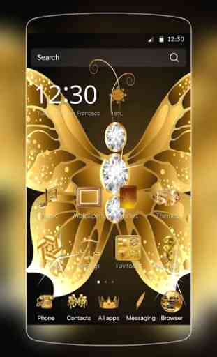 Golden Diamond Butterfly 4