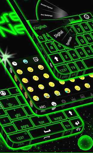 Green Neon Keyboard 1