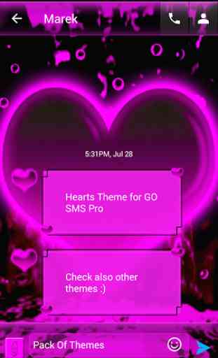 Hearts Theme for GO SMS Pro 2