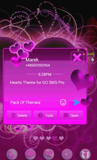 Hearts Theme for GO SMS Pro 3