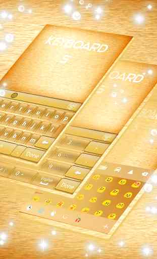 Keyboard Themes Gold 2